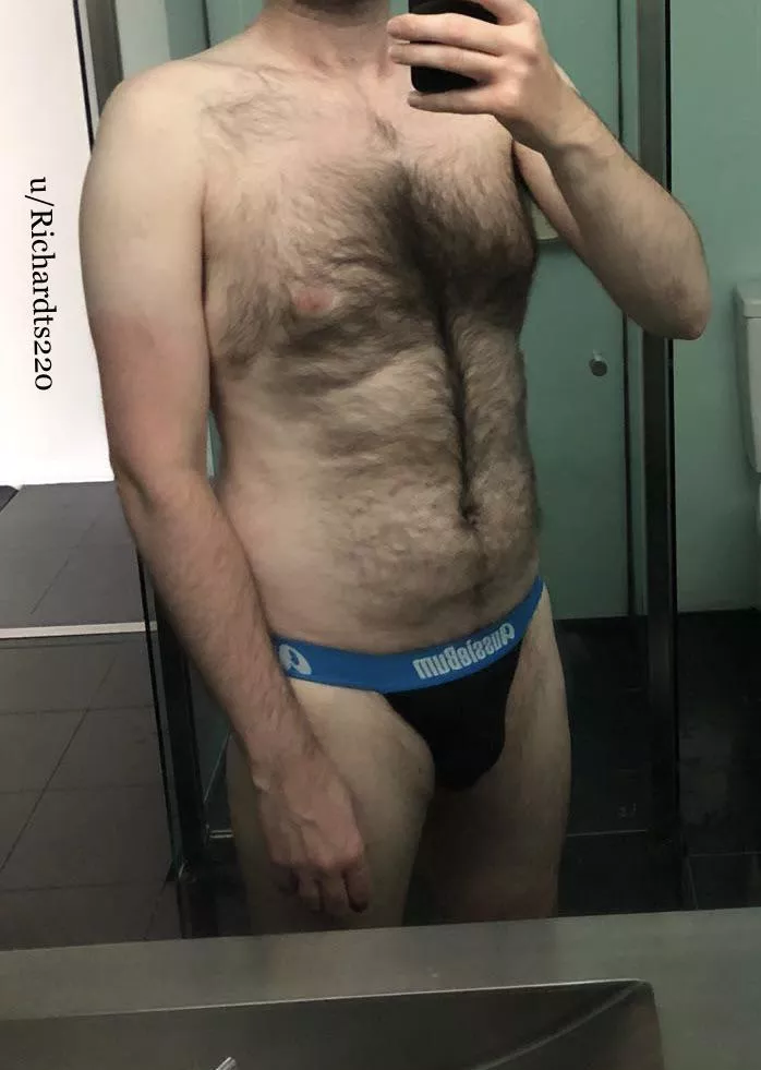 T-shirt and jeans off, so down to just the jock now. posted by Richardts220