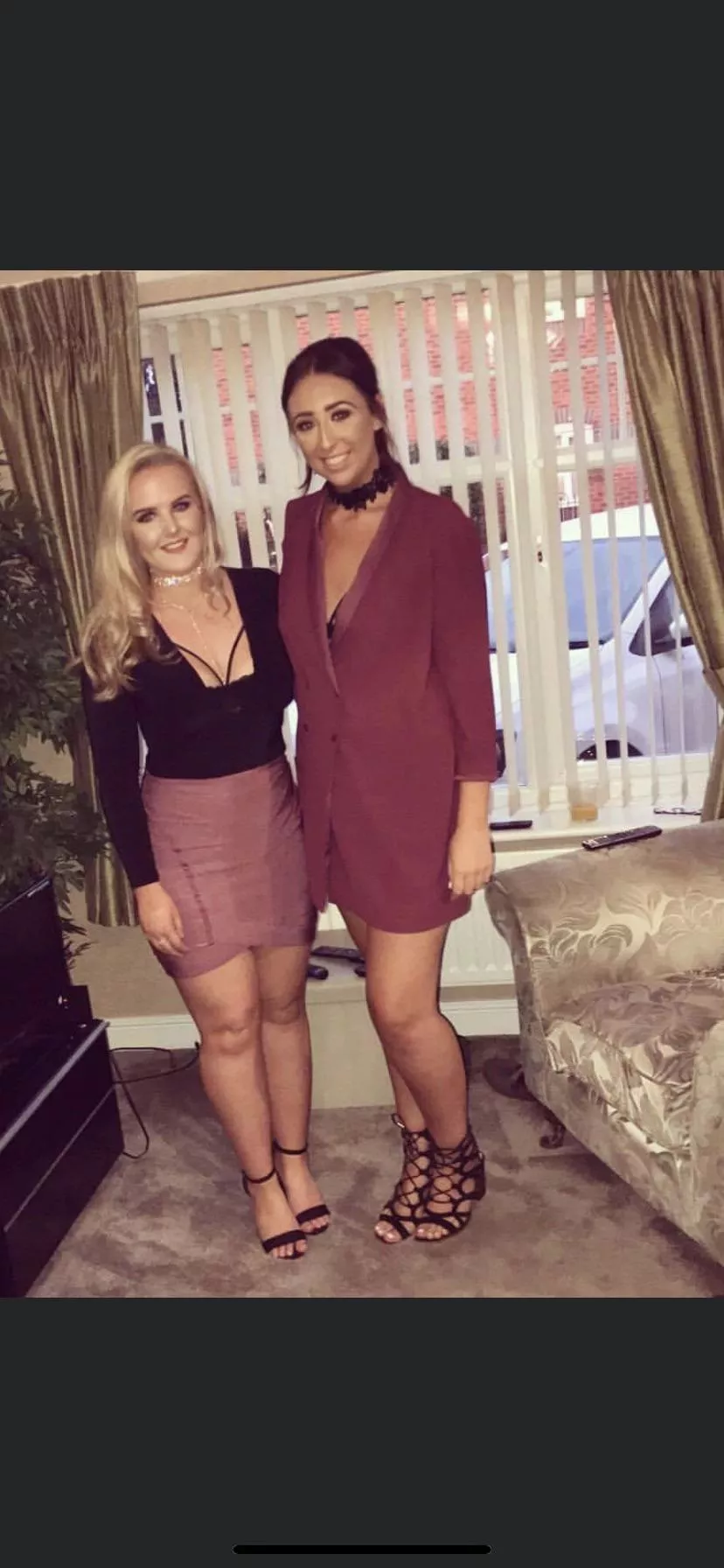 Two chav tarts from Manchester trying their best to look classy posted by footperv95