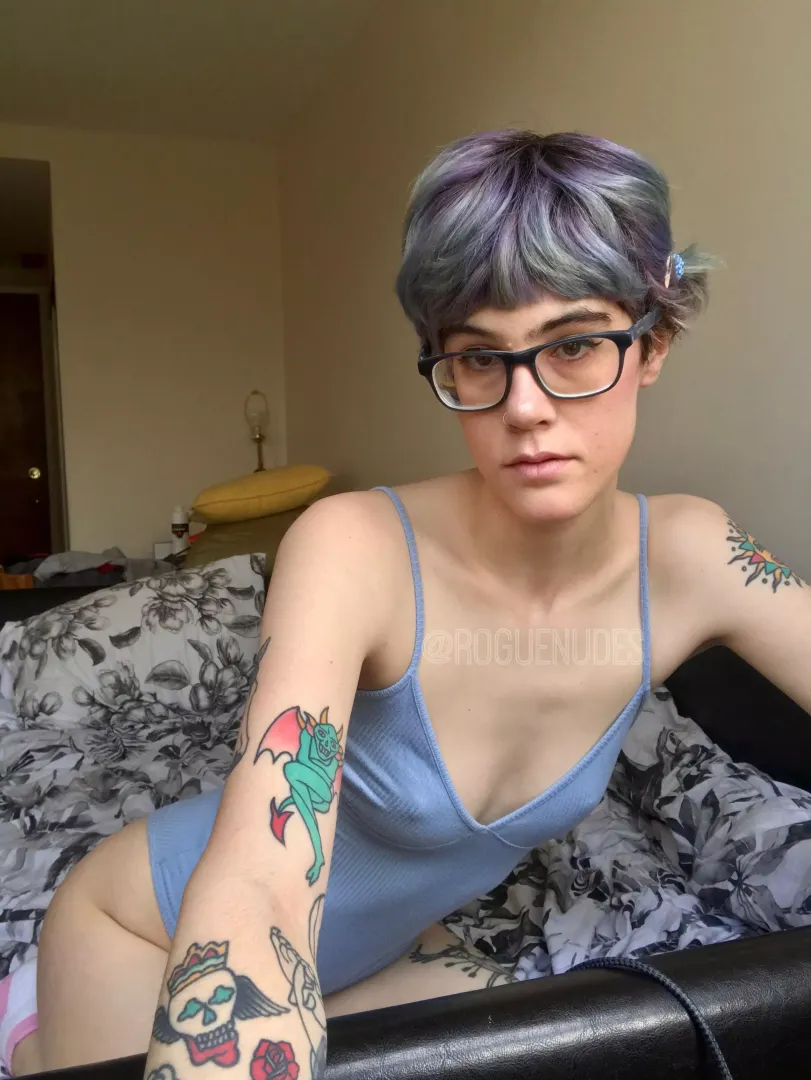 Two years ago I had purple hair by roguenudez