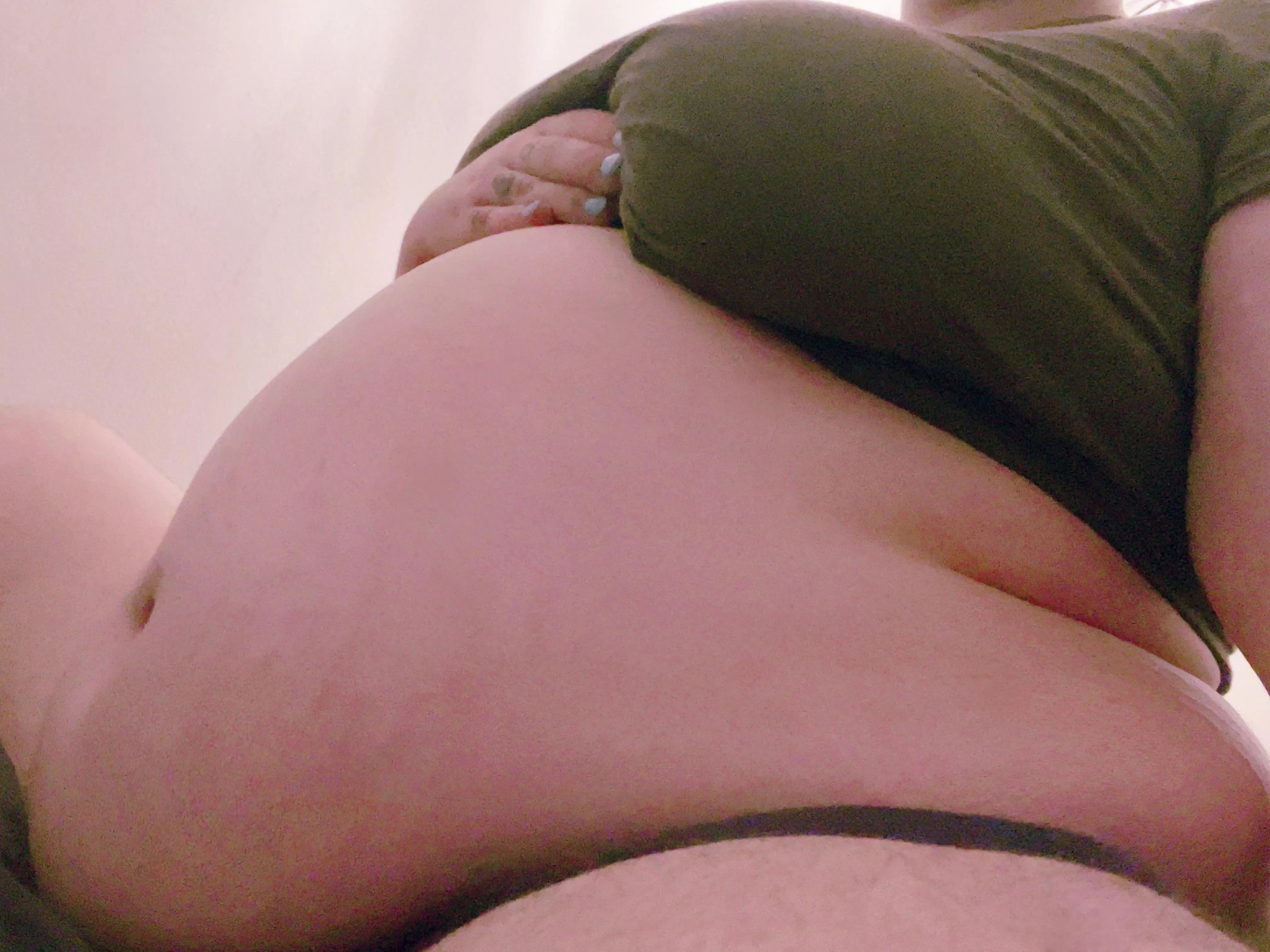 Uggh too stuffed to move 🥴 posted by darling_bvn