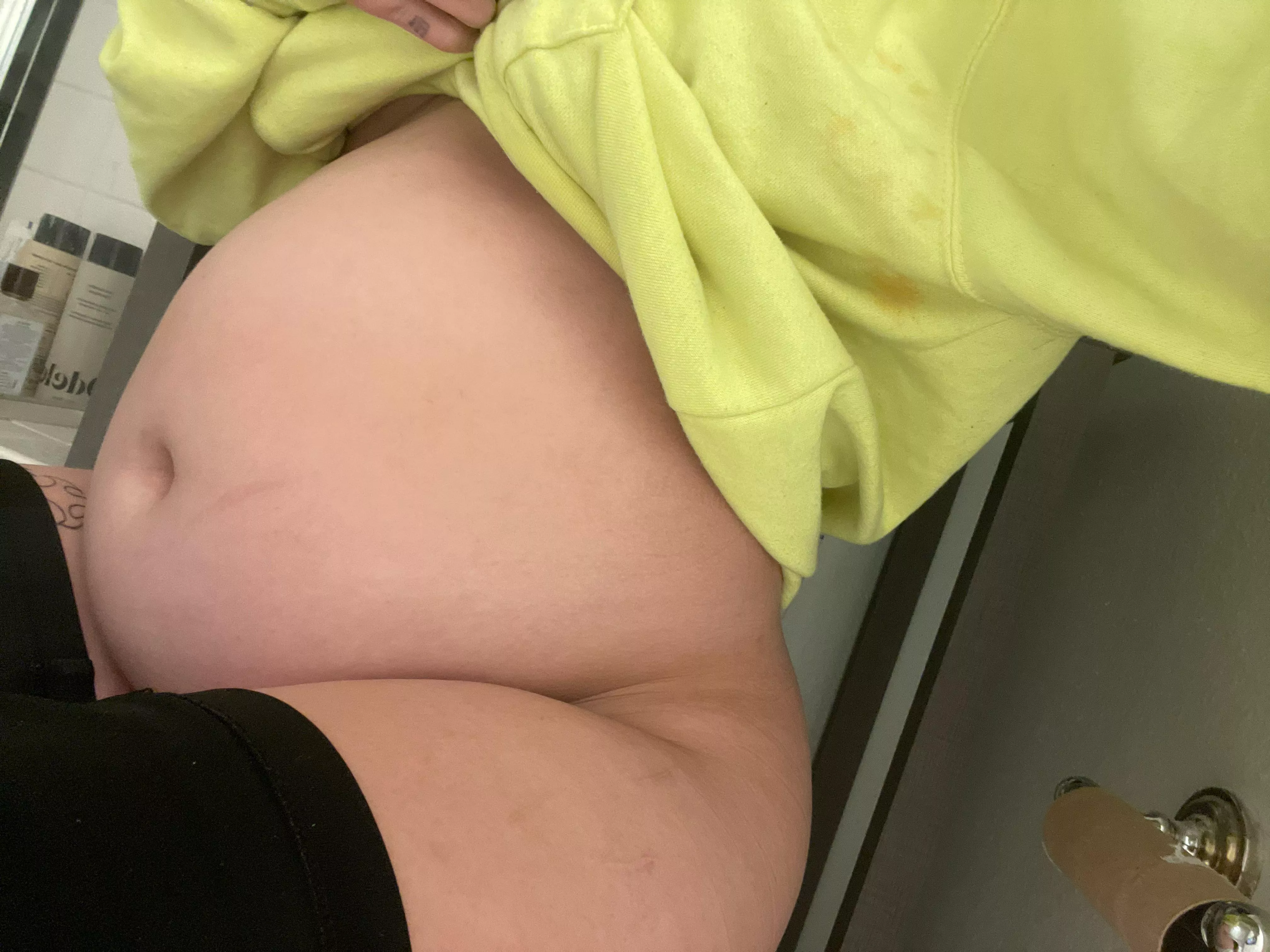 Ugh I ate so much my tummy feels so huge rn😩 posted by Hungry_Custard_2204