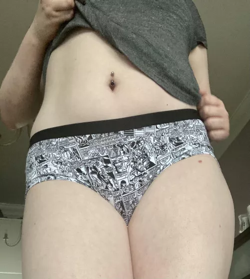 [UK] [Selling] these cute Marvel shorts! ⭐️ Choose between this comic strip pair, or plain grey with red Marvel logo waistband. £25 for 24 hour wear, add-ons available💋 by SkimpyScarlett