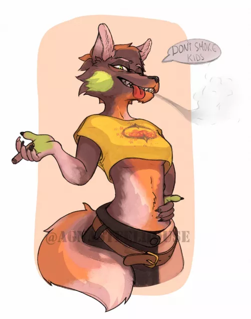 Unnamed fox, just to practice~ by AgnaSteelhouse