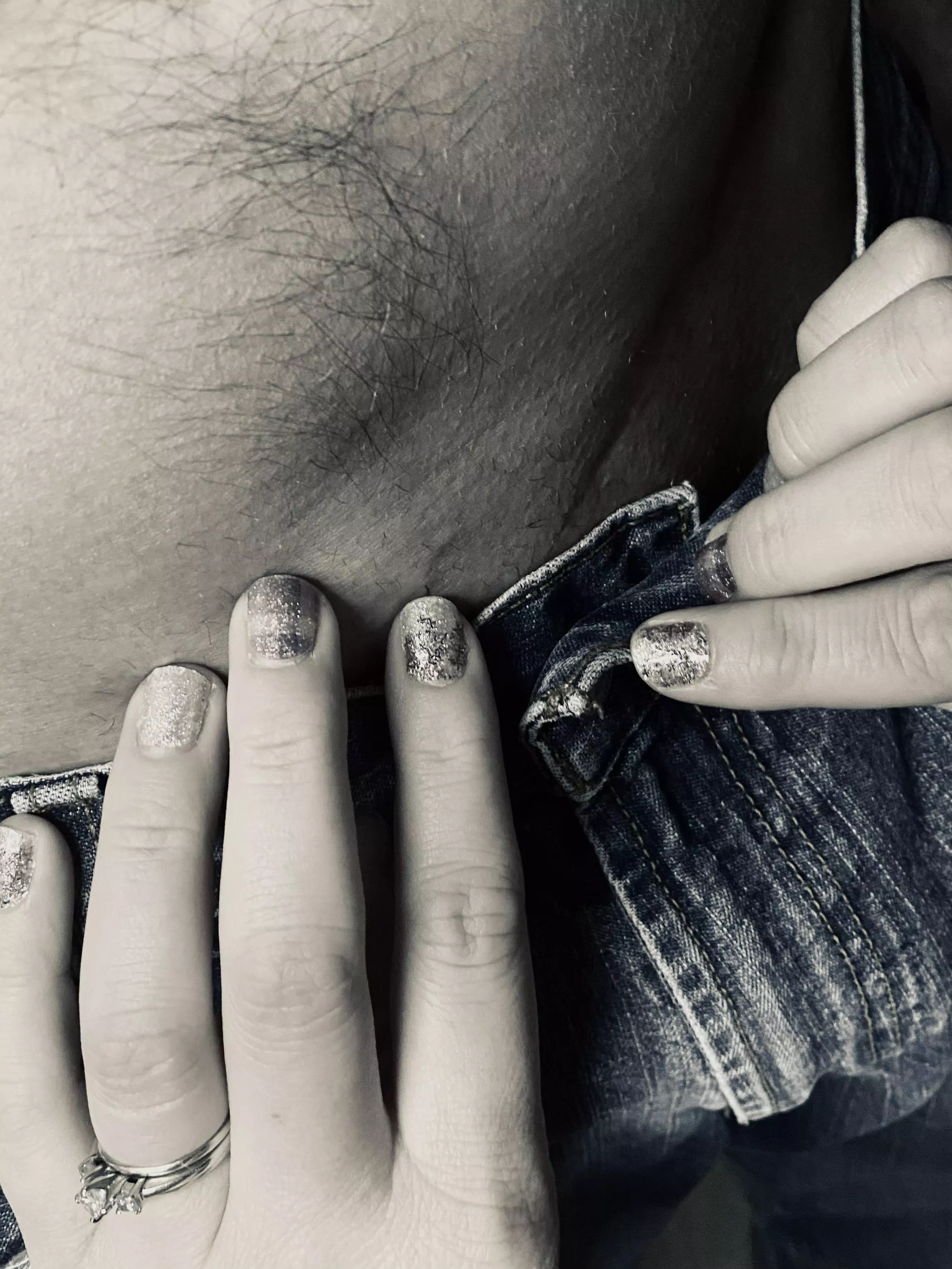 Unwrapping todays gift. 🍆 posted by _curvy