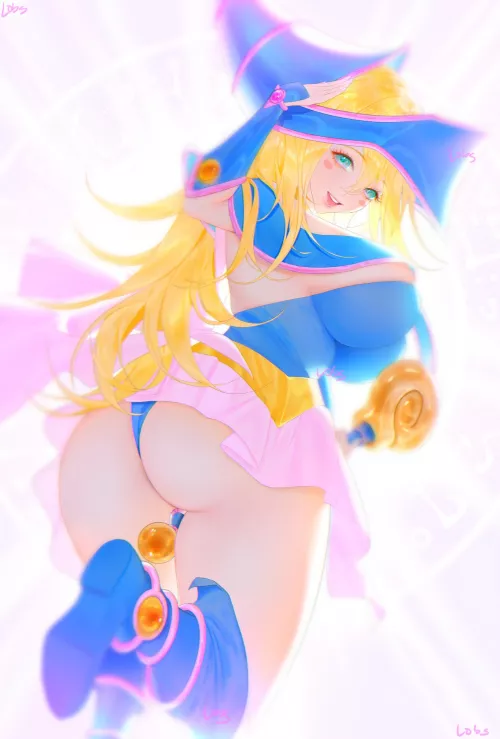 Upskirt of Dark Magician Girl(Lobsie) by Extreme_Art