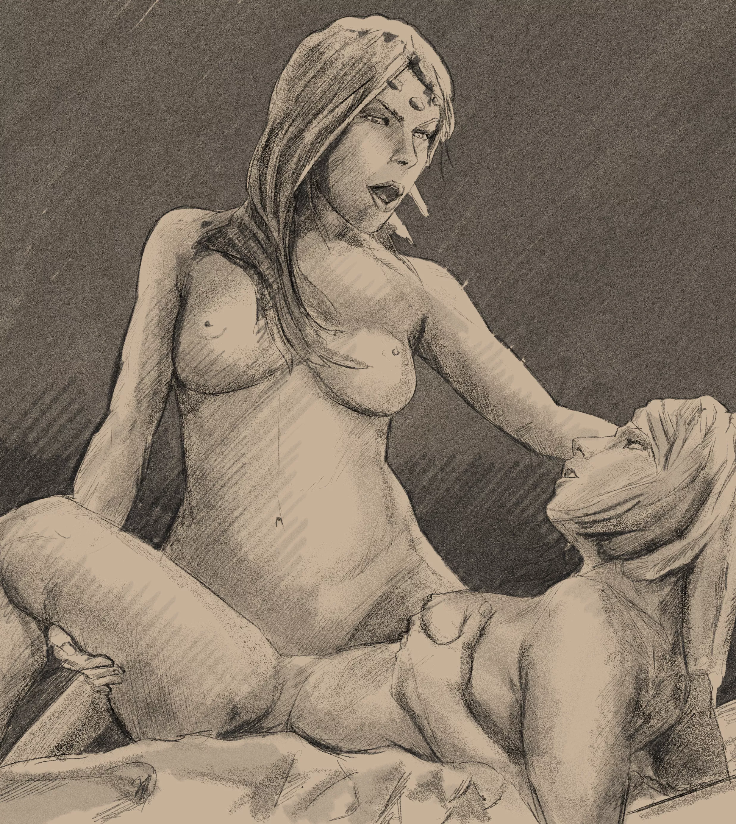 Vaylin and Lana Beniko, SWTOR (False-paintings) posted by False-paintings