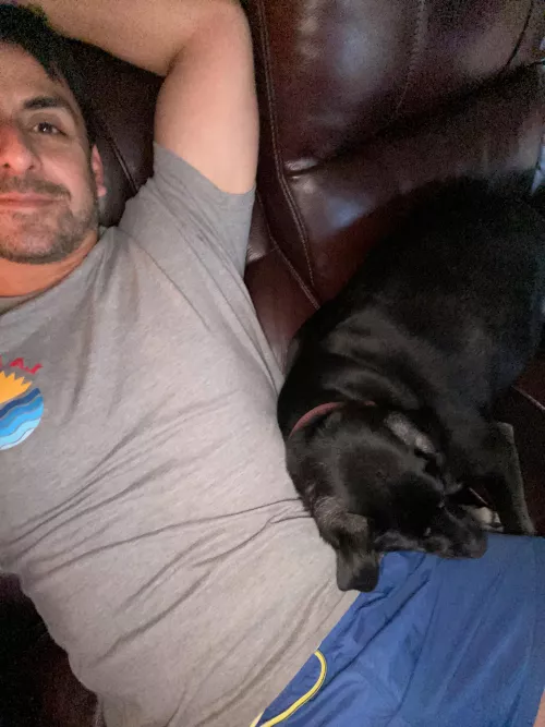 Vegging out with this little one today by TxJakeJake22