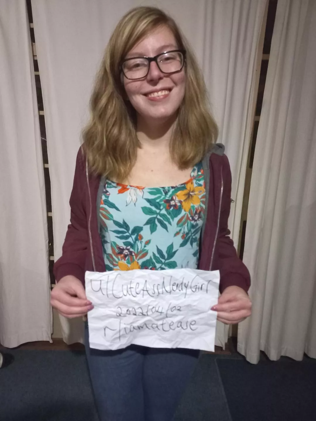 Verification posted by CuteAssNerdyGirl