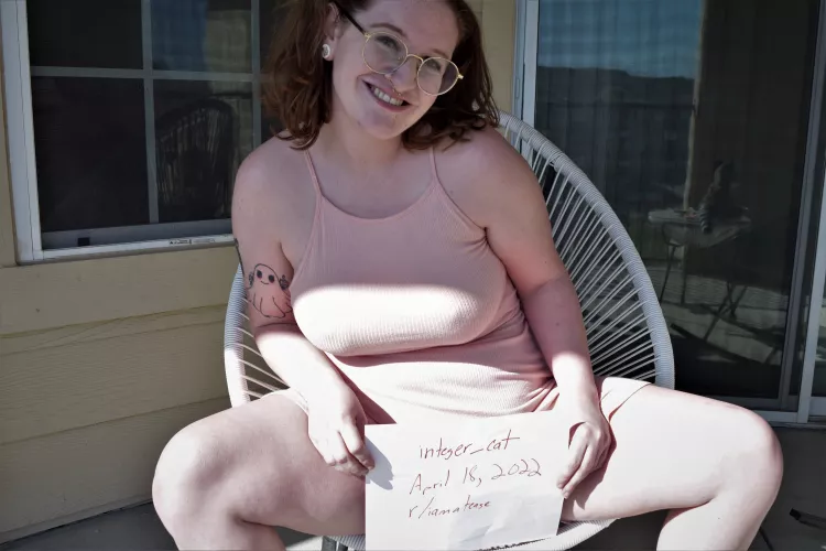 Verification and tease all in one by Integer_Cat