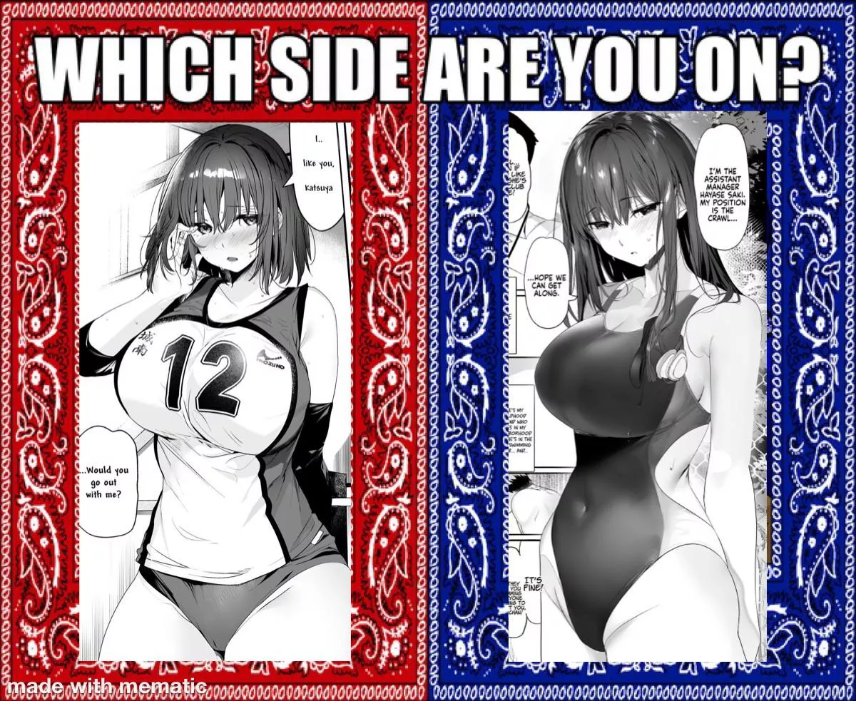 Volleyball GF gang vs Swimming GF gang, this post is inspired by the recent results on my poll (you can check the poll on my account) posted by PsychoLorenz