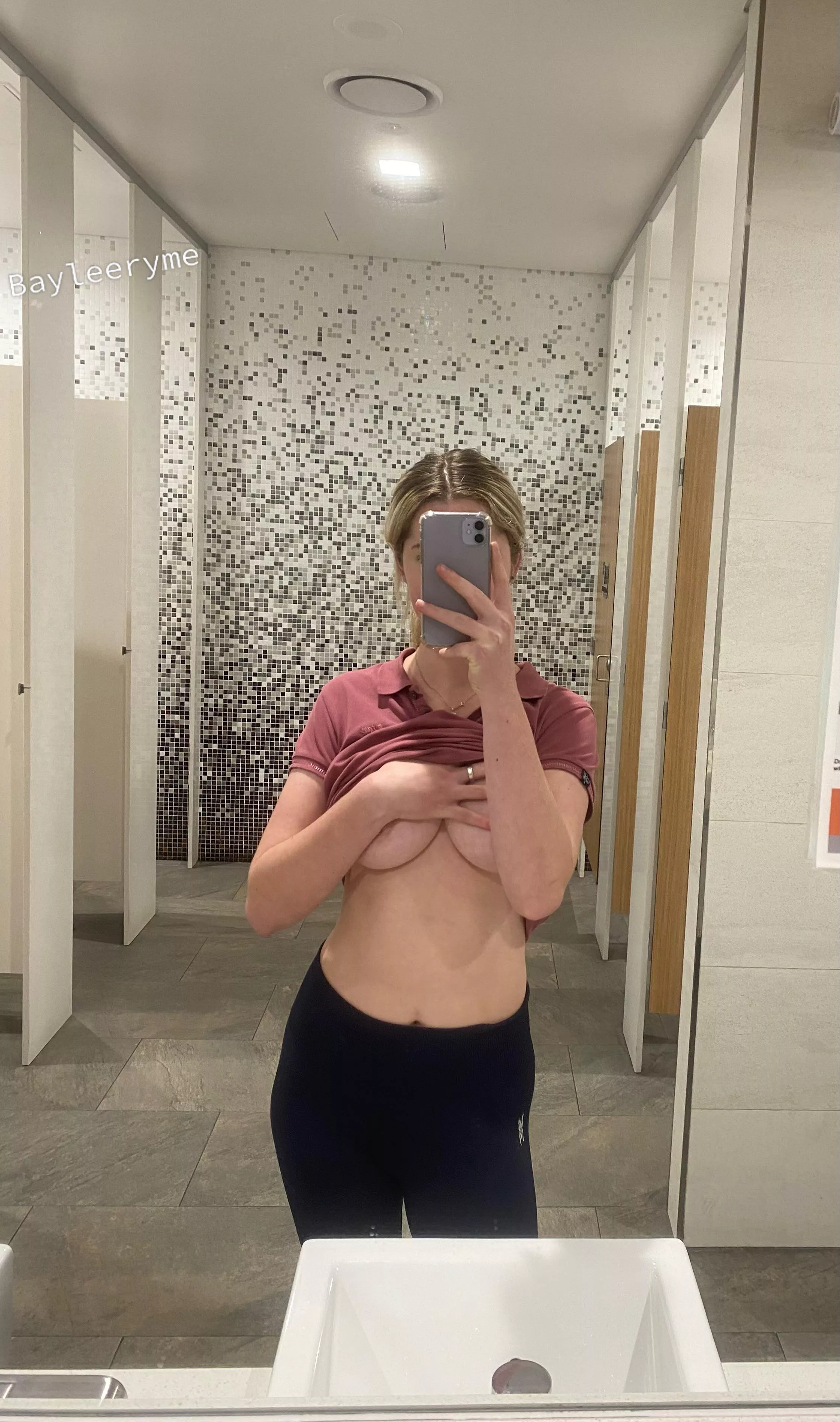 Waiting for the last person in the stall to walk out posted by bayleeryme