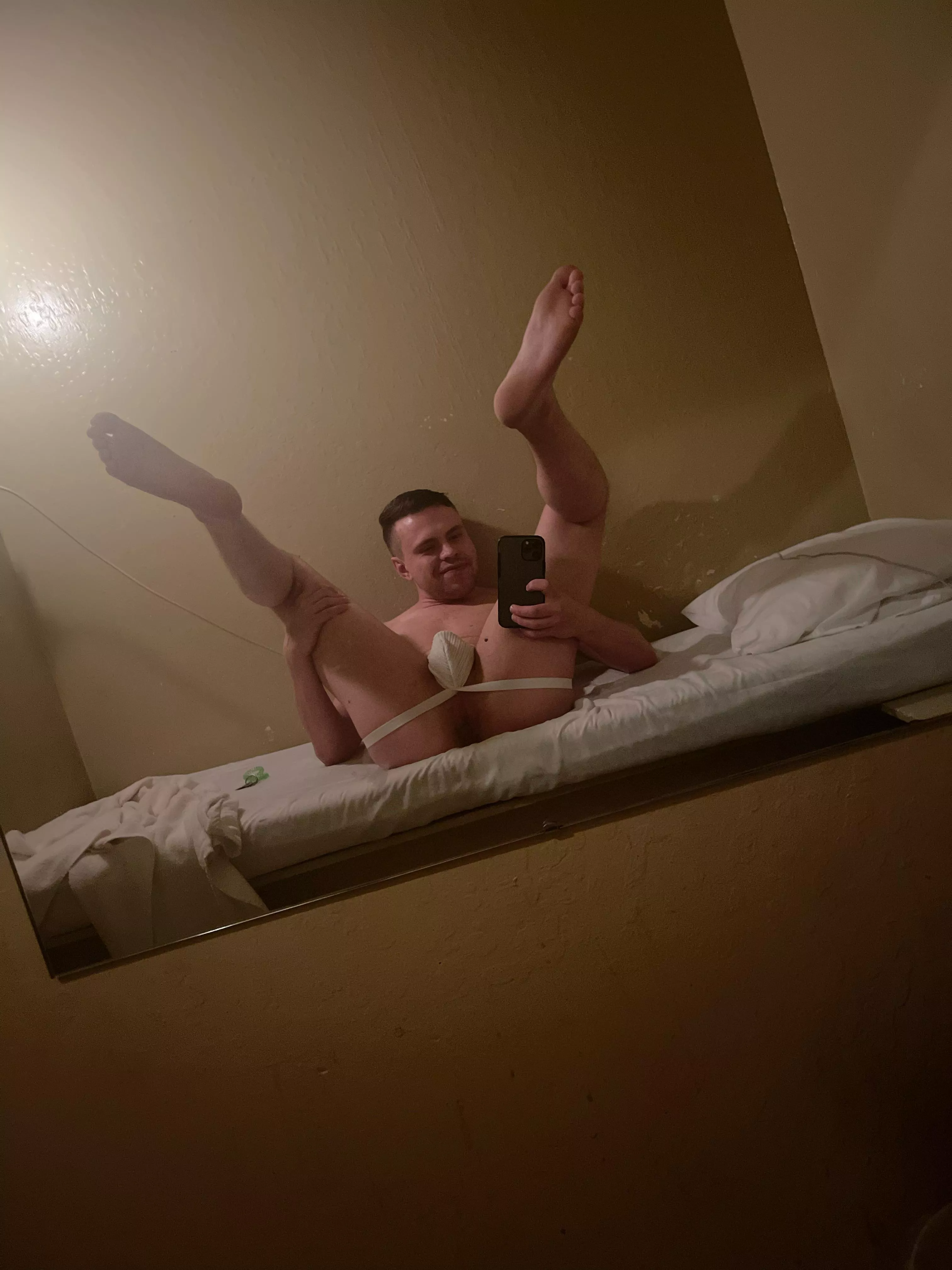 Waiting in my jock to get used at the bathhouse…would you guess I wear a jock when I get fucked to hide my 2.5in tiny dick? posted by subjaymes