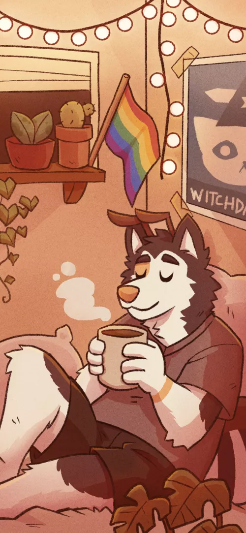 Wallpaper comm for someone on Twitter (art by me @_capycorn) by _capycorn