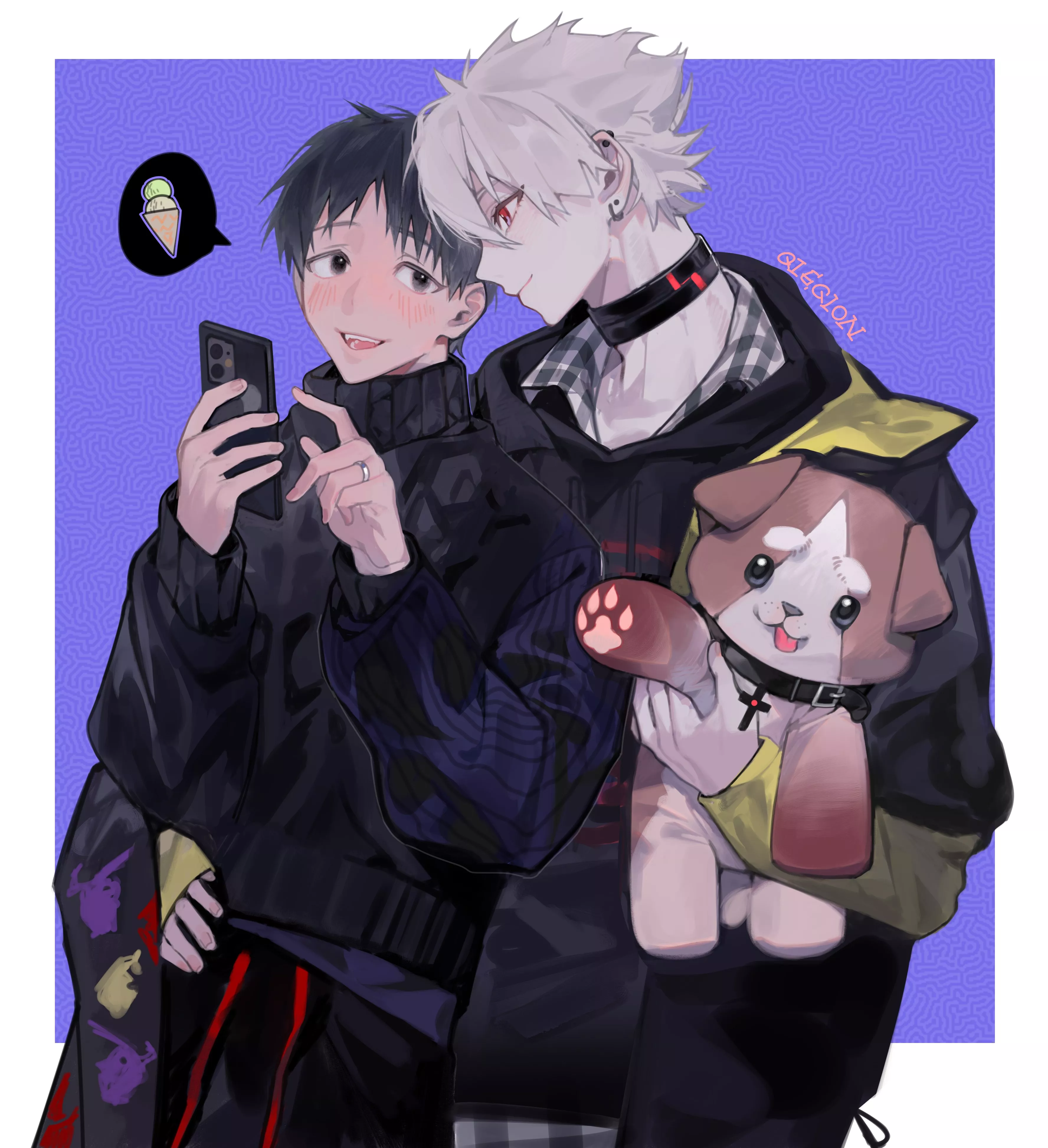 Wanna get ice cream? (qieqion aka @qiong_qi)[Neon Genesis Evangelion] posted by SilentlyRosy