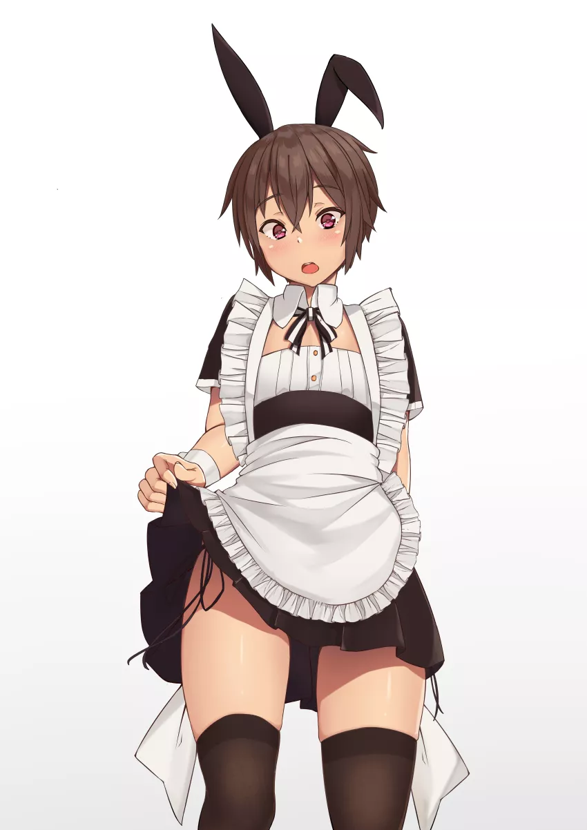 Want me to lift it up a bit more? posted by ThatMaidFemboy