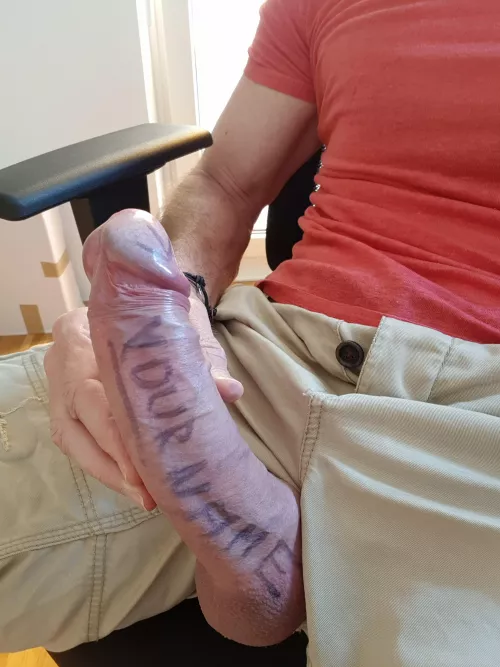 Want to see your Name on my cock? if it's not too long I send you a pic on DM 😋 by OpenMind-6