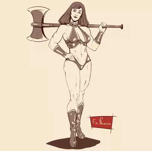Warrior Girl with Axe (Fin Nomore) [Original] by zetta_rumor