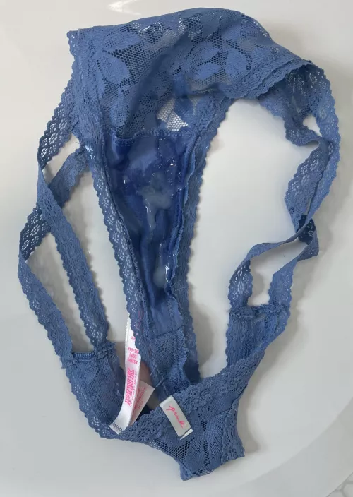 Was fingering her through these till the crotch was soaked then asked her to take them off so i could add some of my own juices. by Creammachine293