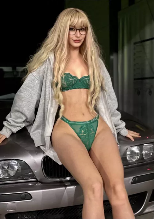 was washing the car today in my new outfit... I don't know why the others looked at me like that... I think one had a boner 😌 by CuteVanesssa