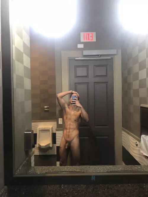 Watch me leave the bathroom like this by Cl0wn08