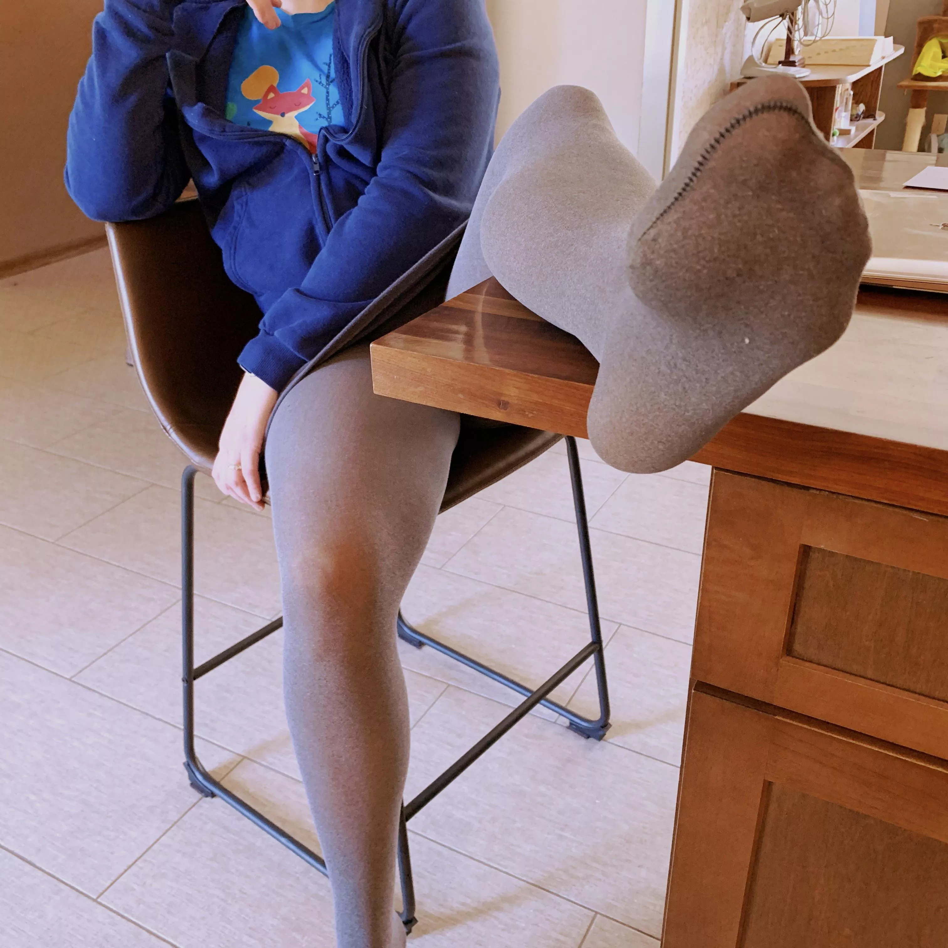 We don’t normally allow feet on the furniture in our house. But we can make exceptions. posted by TooTights