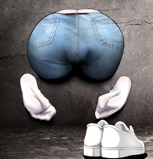 Wearing mom jeans while stuck in a wall by A_Manatee
