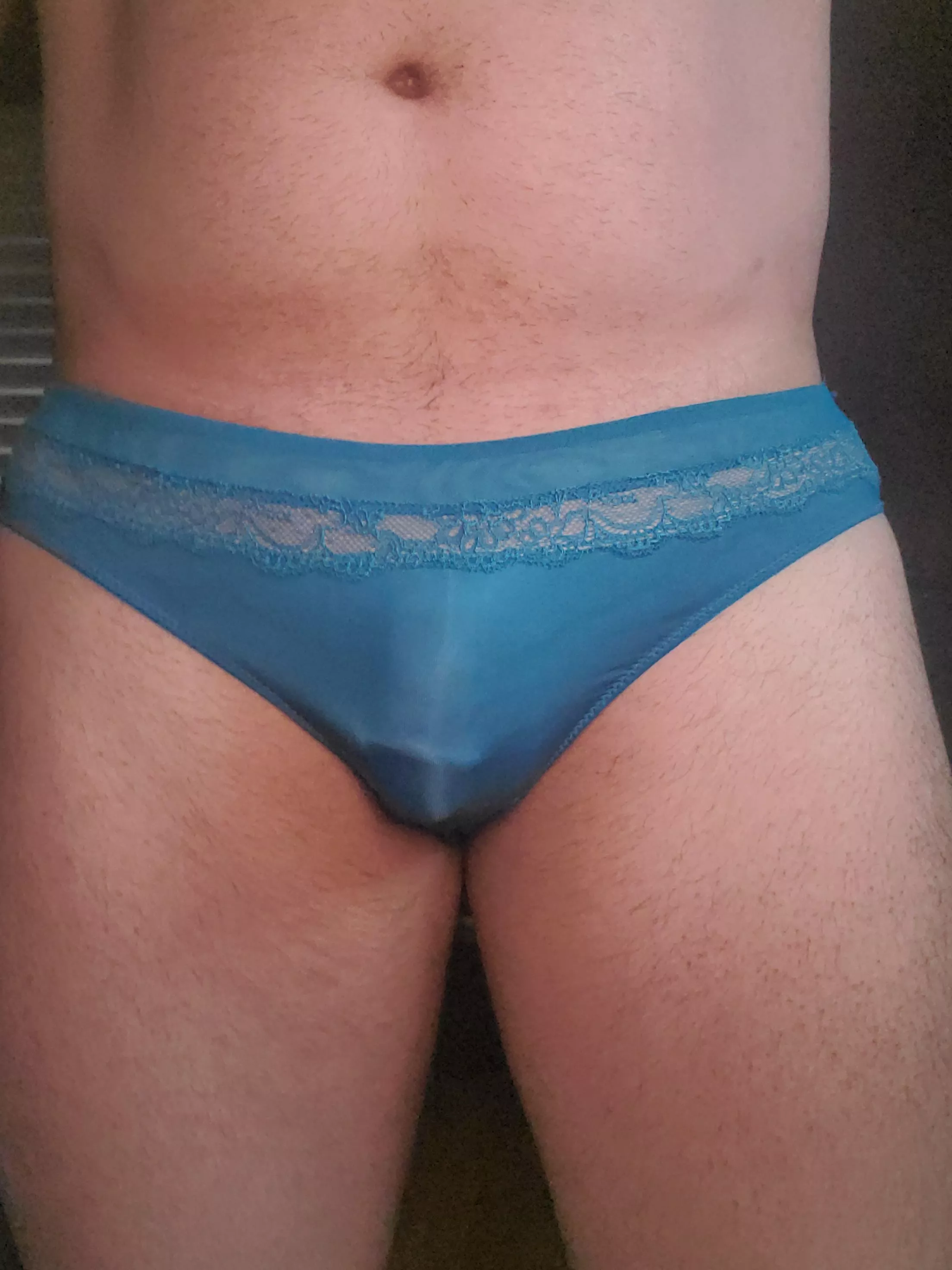 Wearing my wife's panties! posted by NorthShoreCouple1