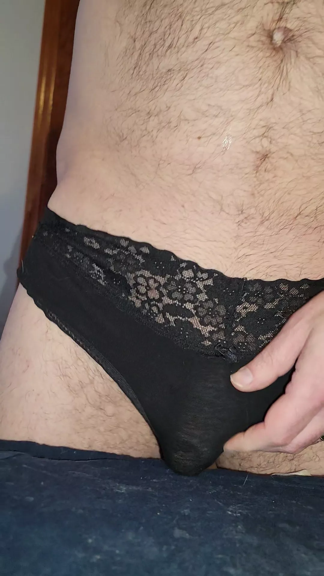 Wearing wife's panties feels so naughty posted by smalldickhubby2020