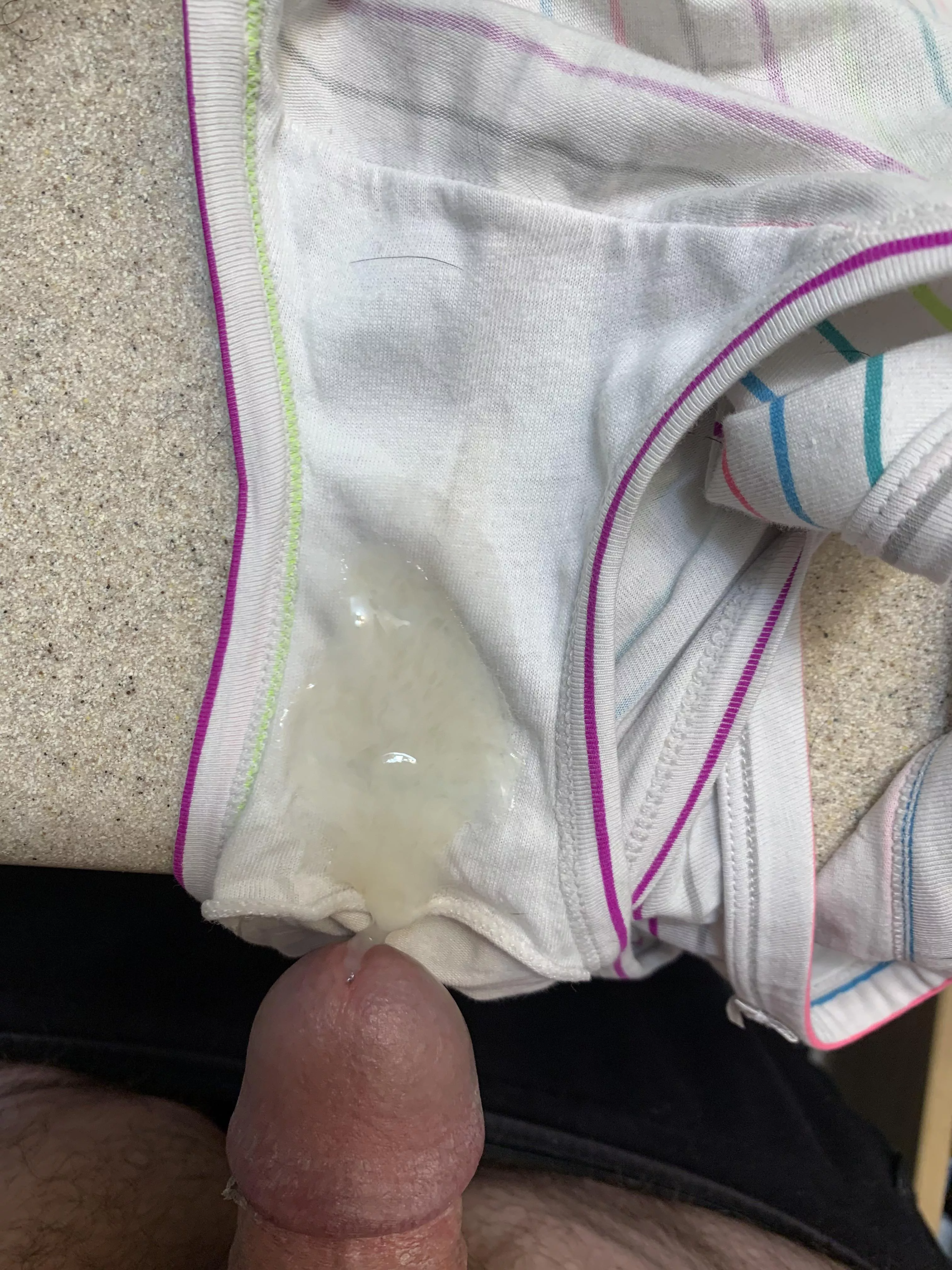 Week long load on my wife’s panties posted by RogueOne30