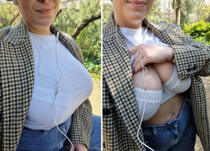 Went for a walk in the park and decided to show you my freckled titties by silvia_lasanta
