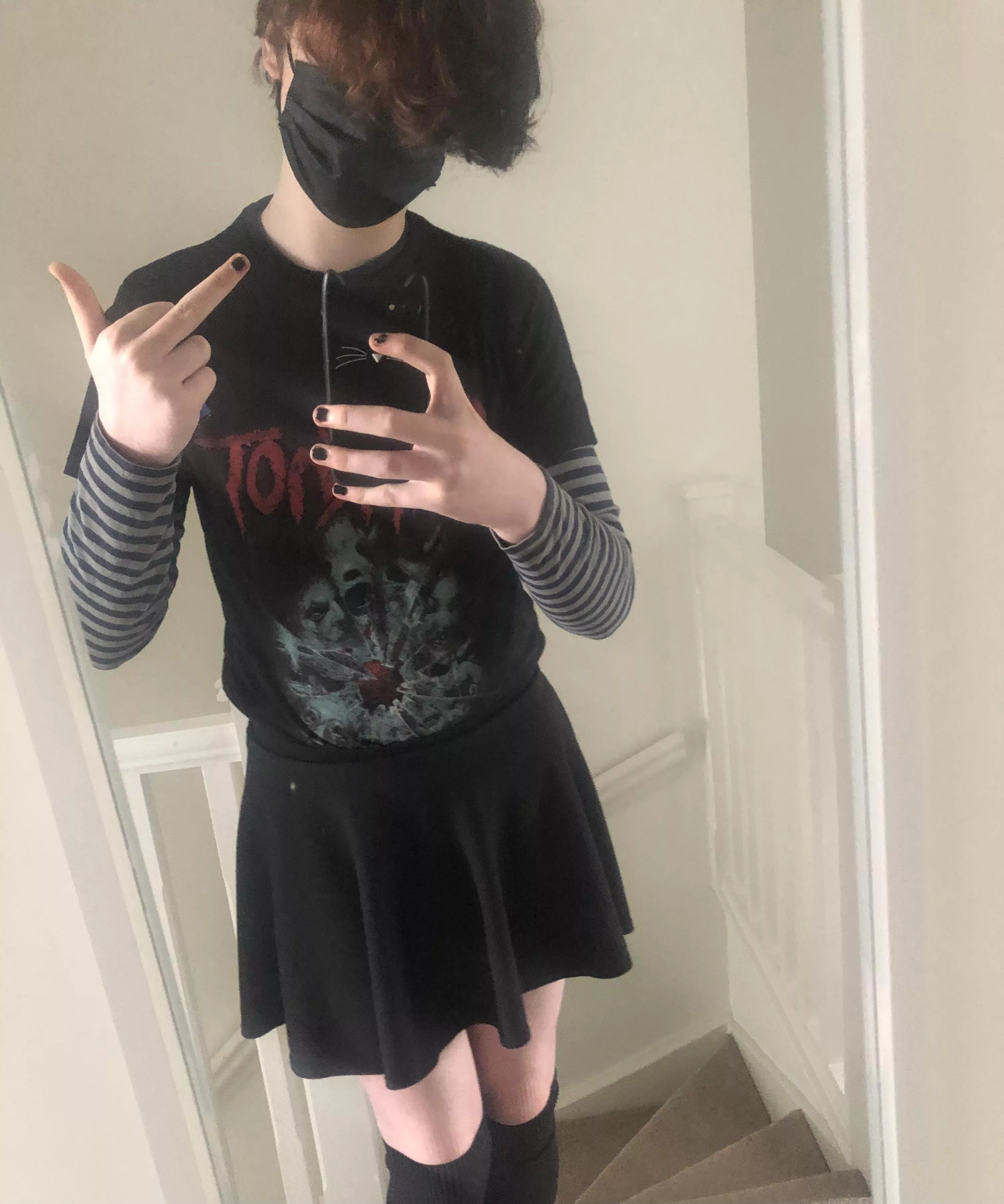 Went for more of a dark look today •w• posted by Cluelesscatboy