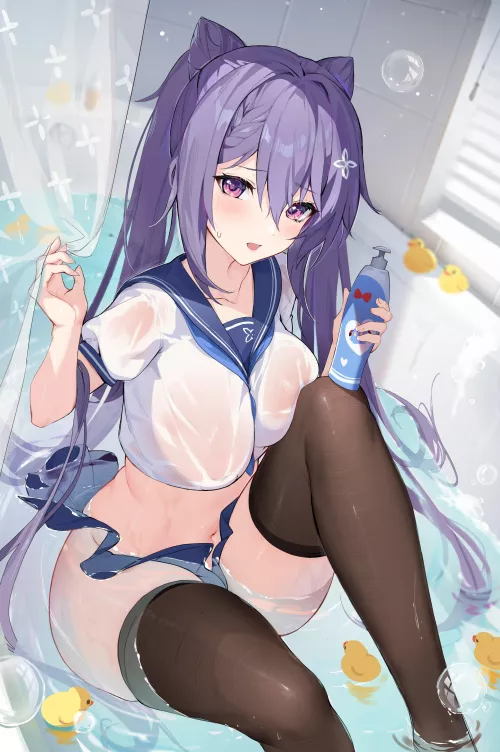 Wet Keqing [Genshin Impact] by xSaviour_N