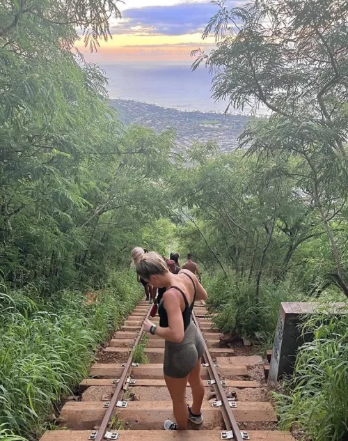 What a view from atop the mountain 🏔 🍑 by GracedEar