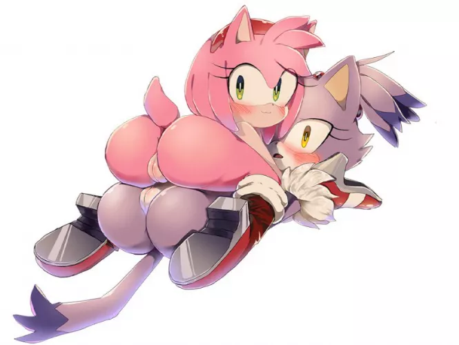 What are you waiting for? (Amy and Blaze) (colawing) by jmer009