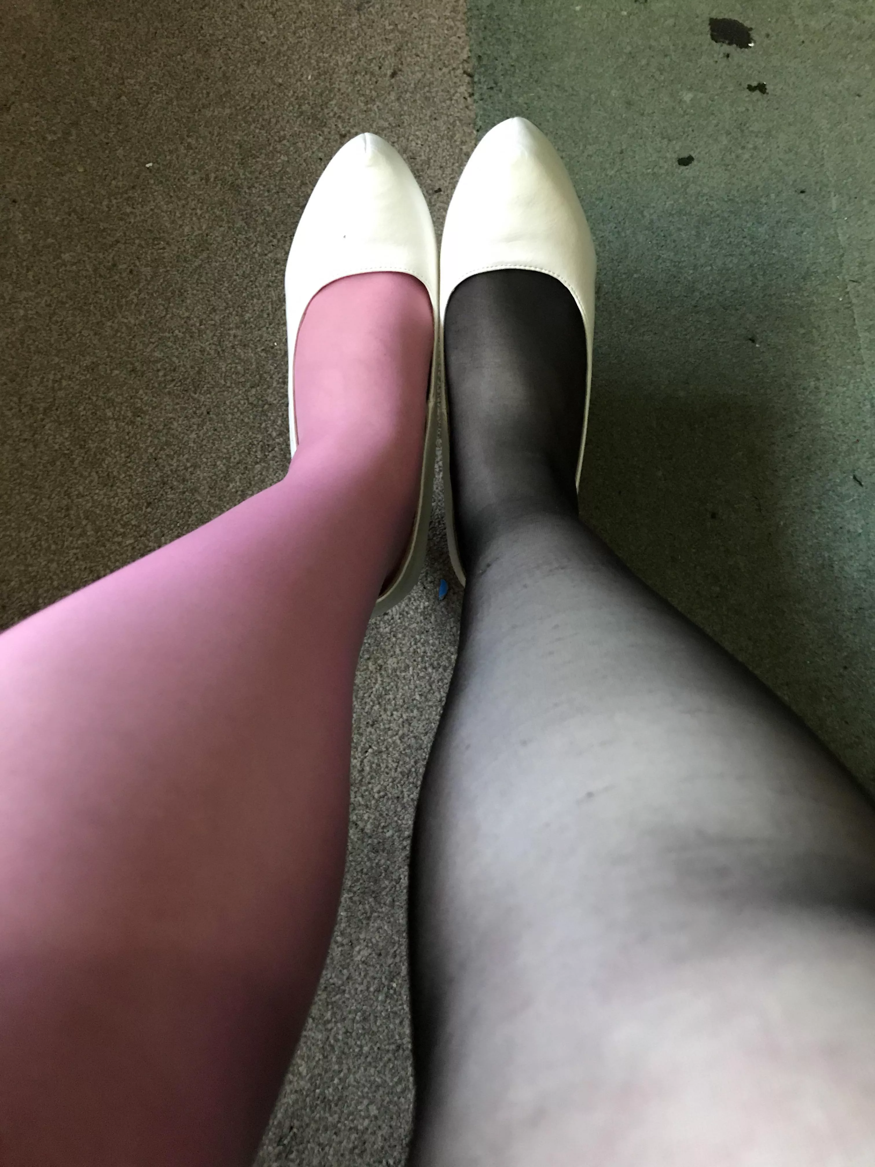 What colour nylons work better with the white heels? (CD) posted by R2-X5