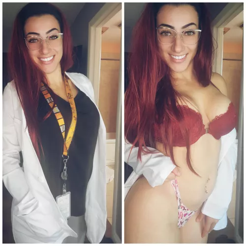 what hides beneath a lab coat is a horny mom and a naughty mind by daphne_63