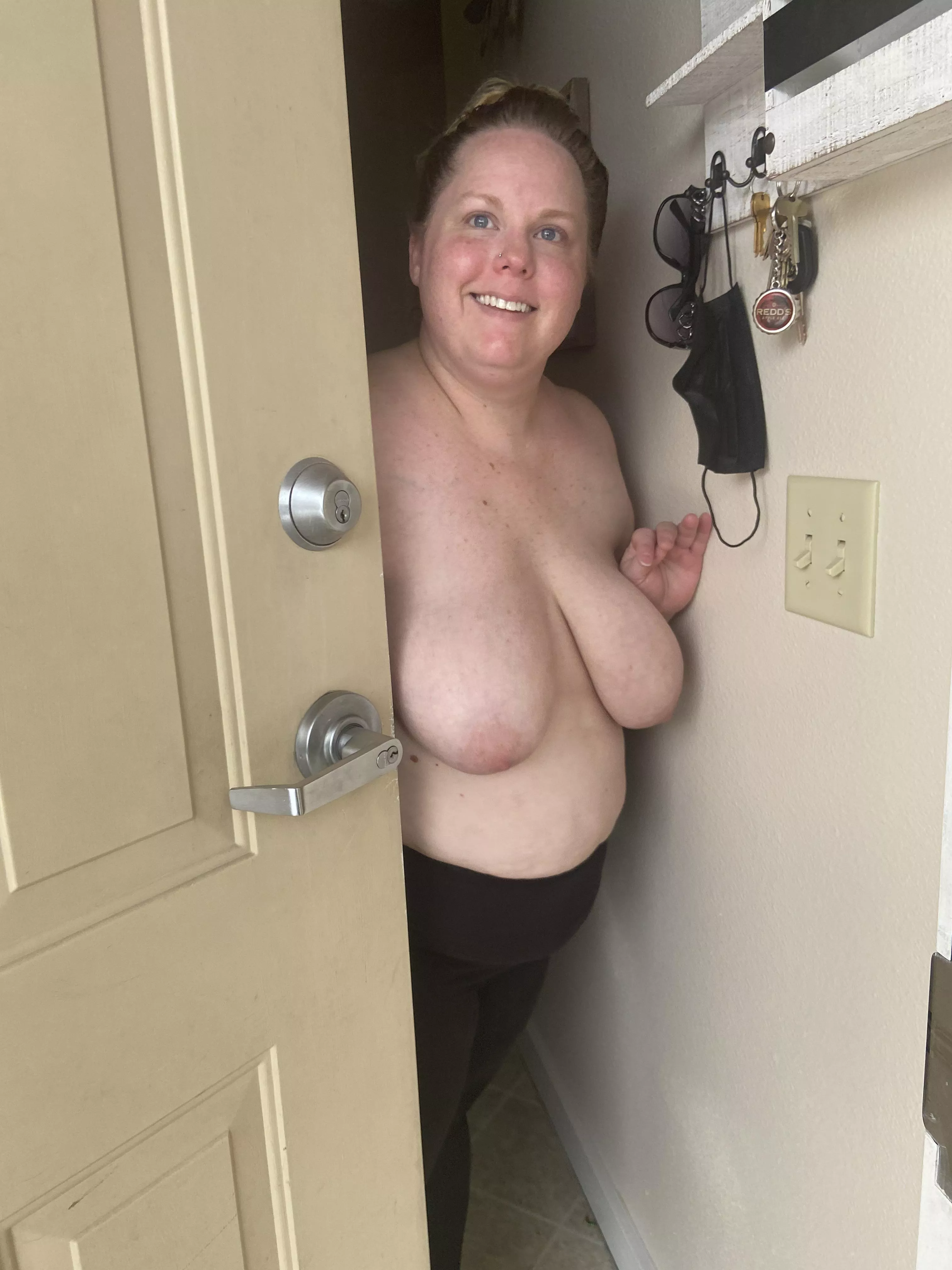 What would you do if I answered the door like this posted by babycakesxyz