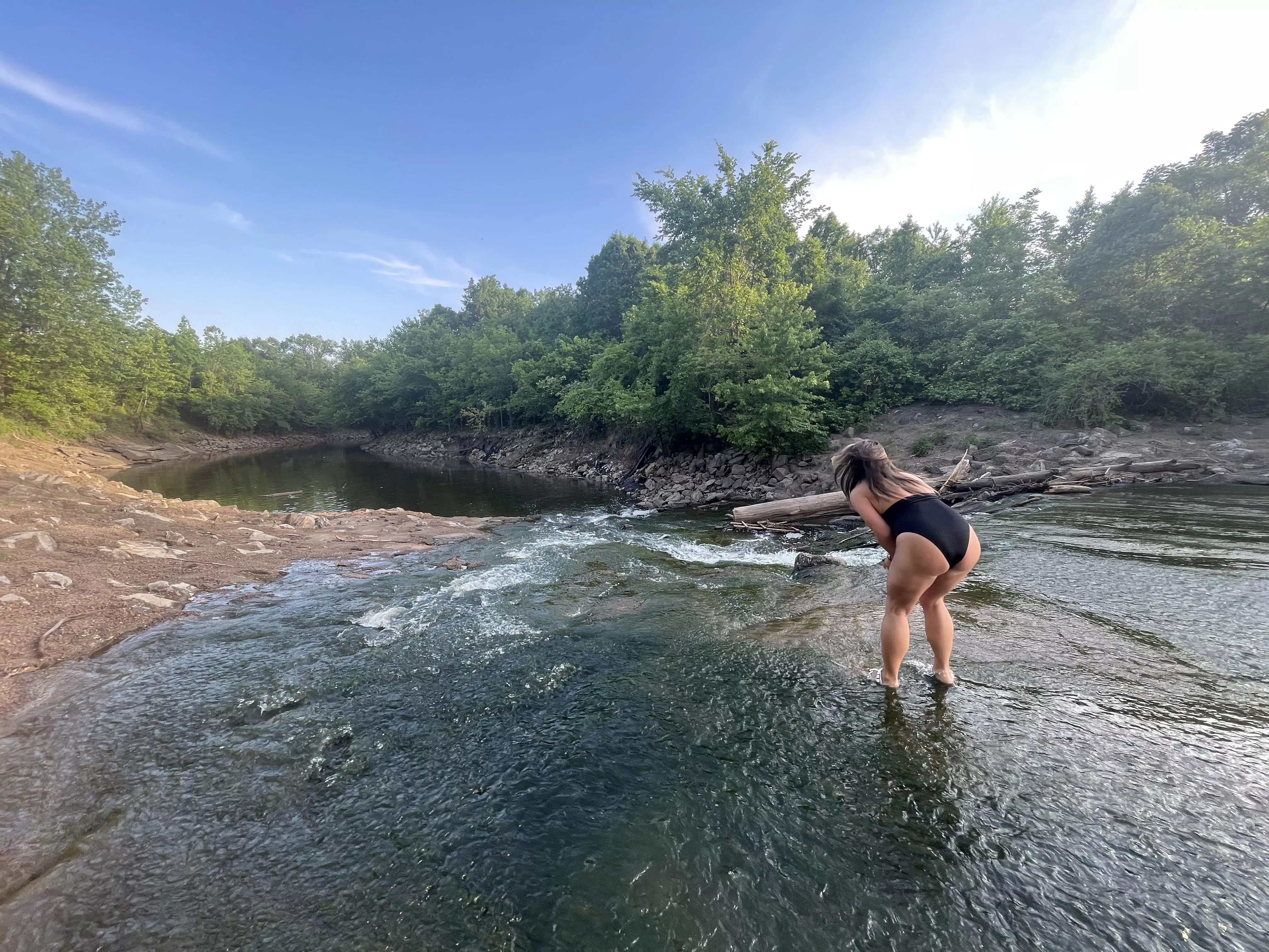 what would you do if you saw me at the creek like this? 😘 posted by lovebug_xoxo01