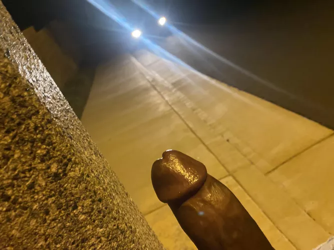 What would you do if you were driving by & saw me with my dick out under the streetlight? by eatmybigblackdick
