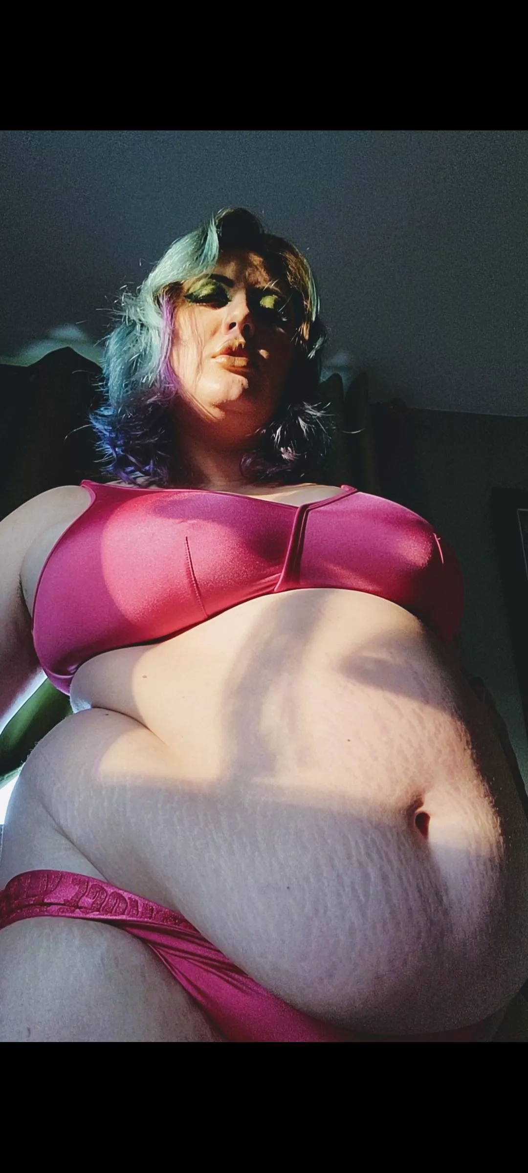 when all that stuffing gives you stripes. hehe posted by Obesejigglypuff