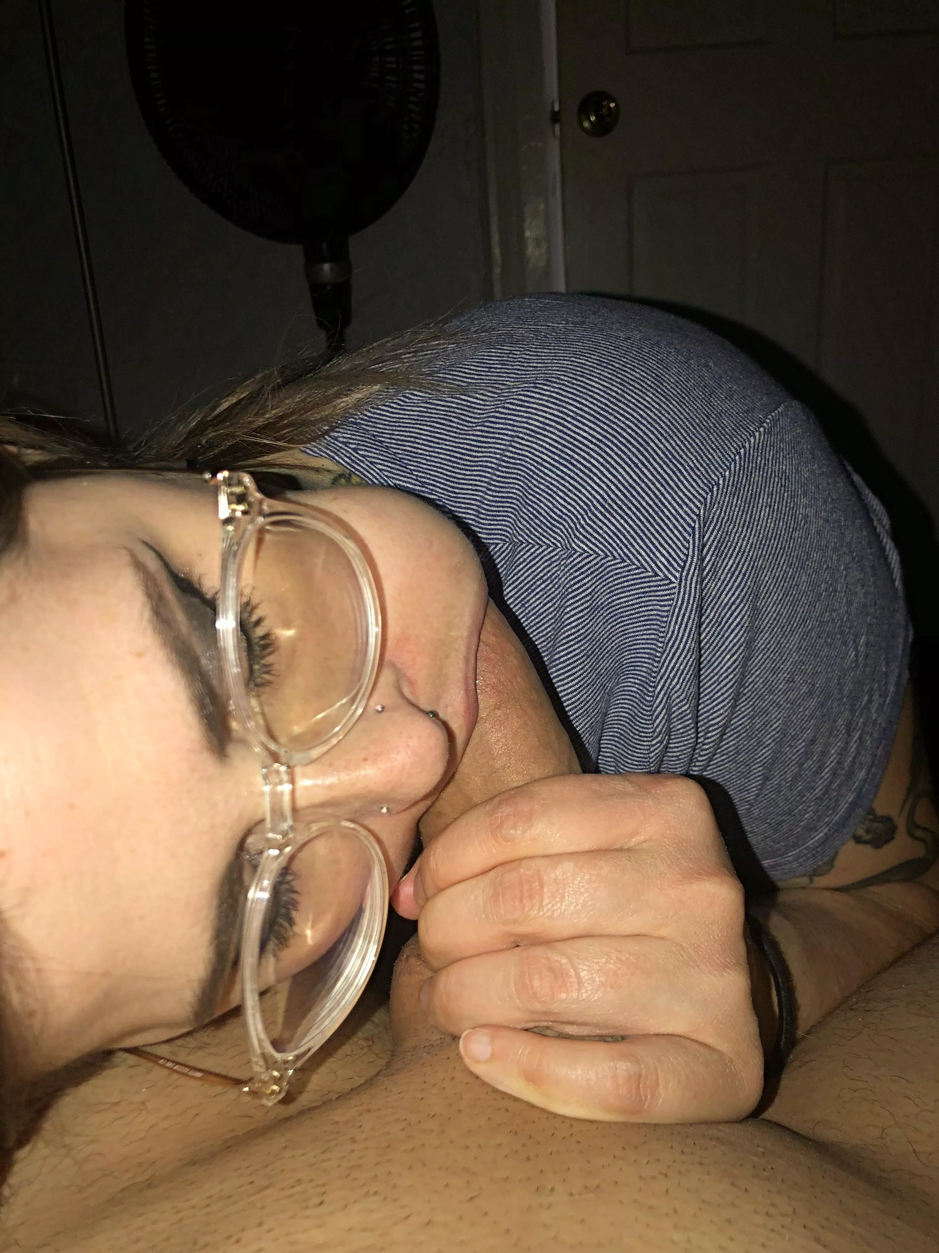 When she brushes with your cock. posted by Helixnebula_