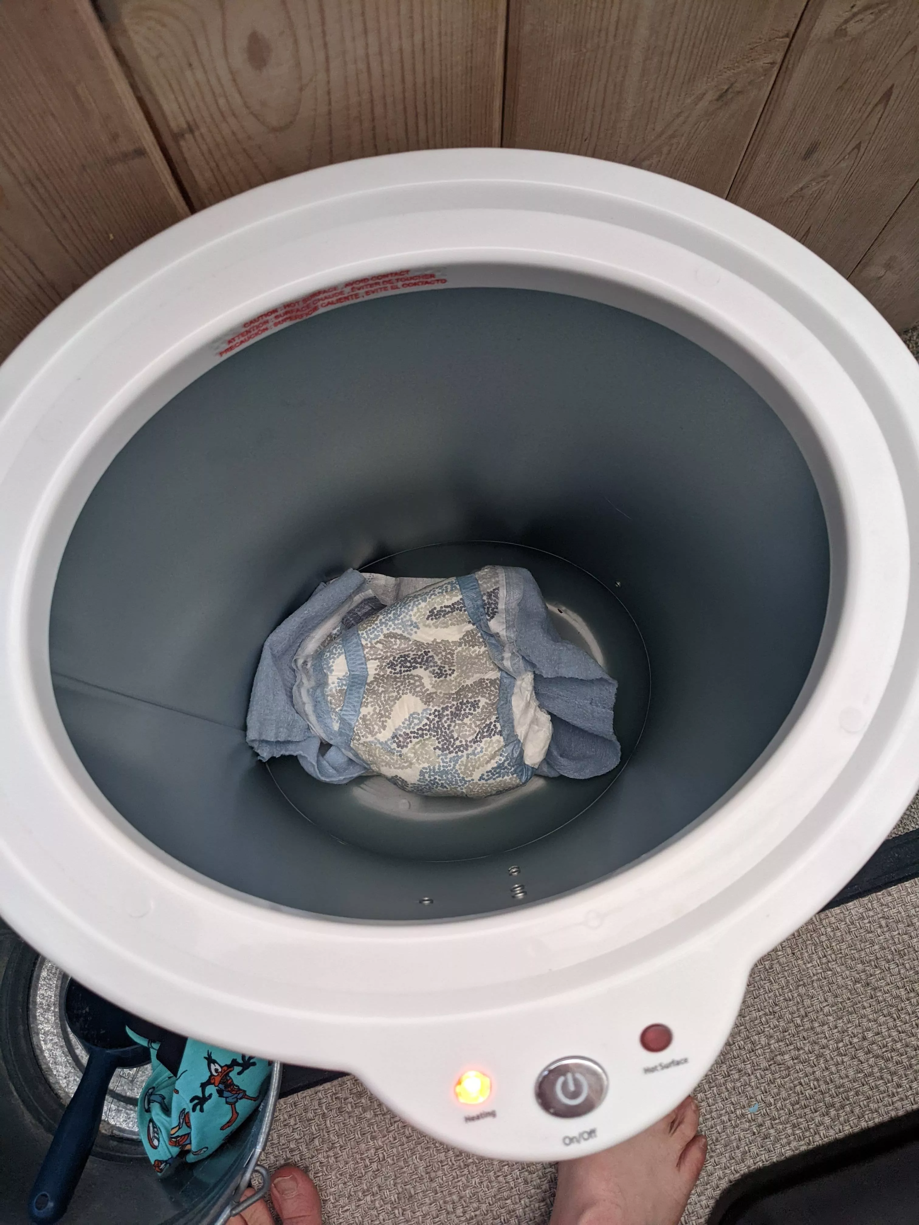 When you want to take a hot shower, but don't want to put on a cold diaper after 😂 posted by bozemanengineer