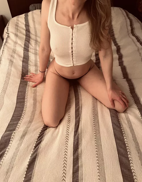 When you’re a 4’11 blonde waiting patiently to be rewarded with a big dick.. by [deleted]