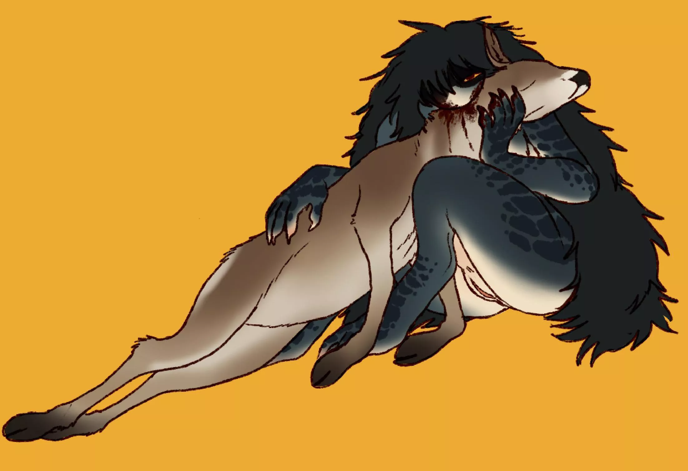 when you’re a desert dweller you gotta get all the water you can [my art] posted by whitedogwrites