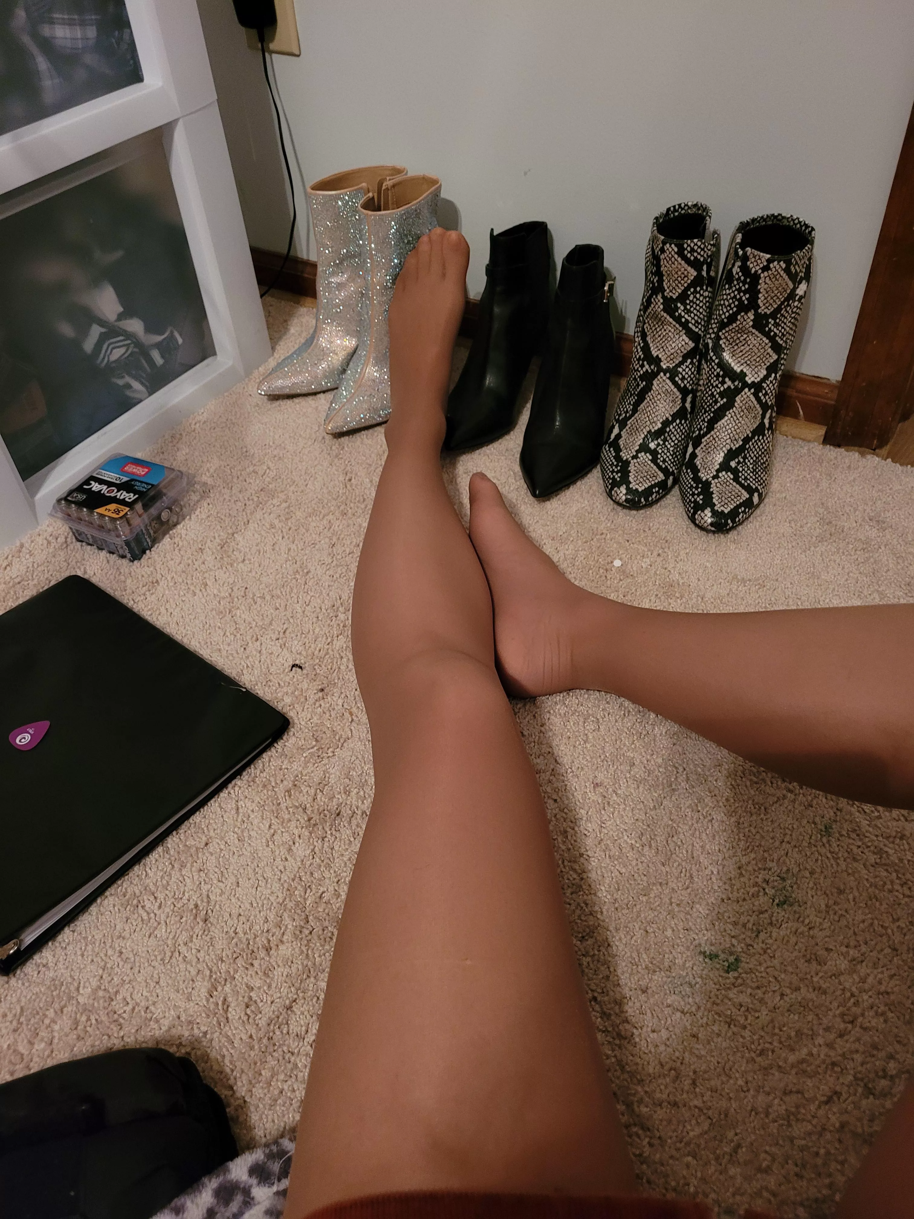 Which boots should I wear tomorrow? With nylons... posted by Tight_Ad_9223