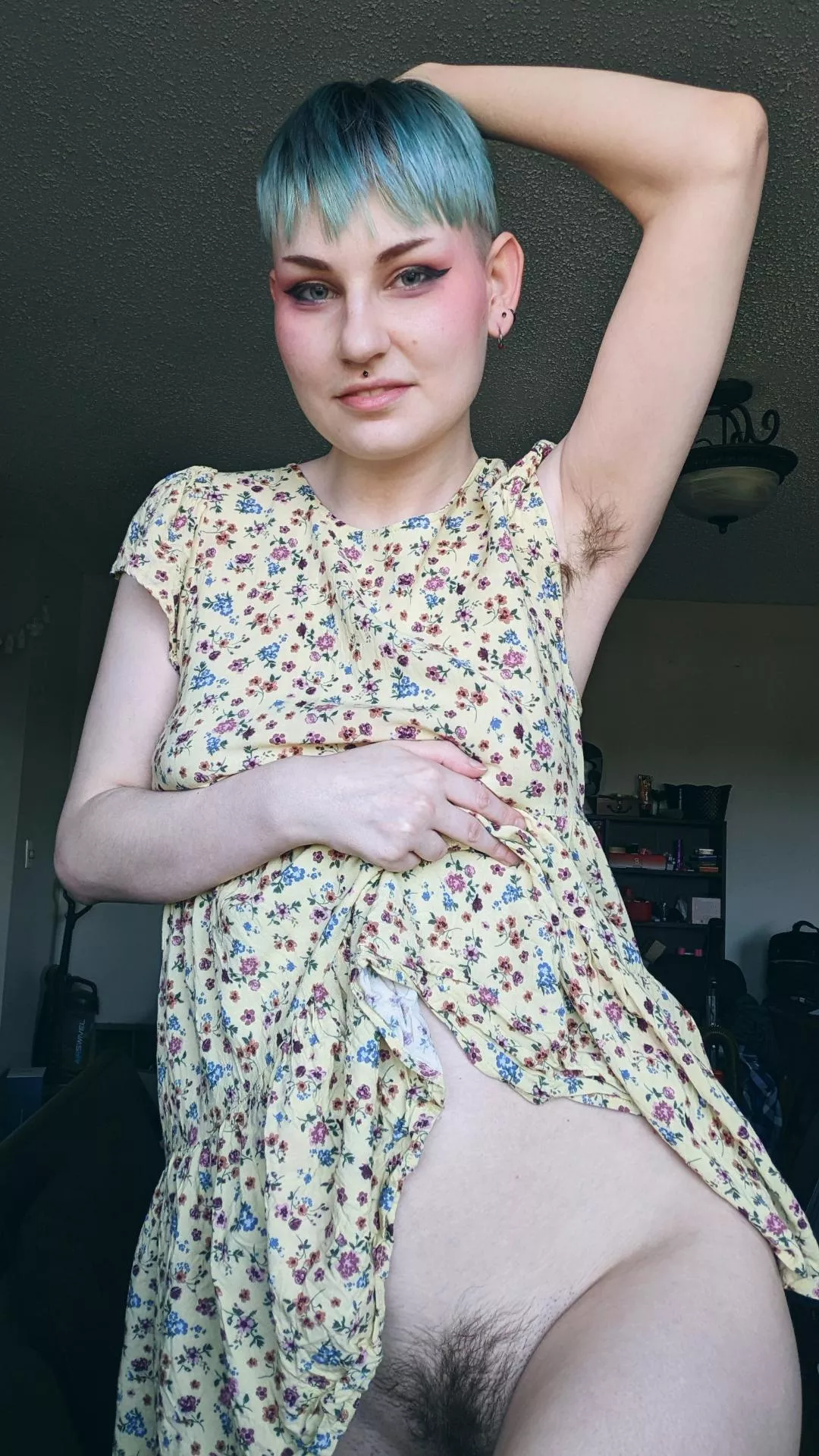 which is your favourite, my bush or my little armpit tuft? 😍 posted by novajrose