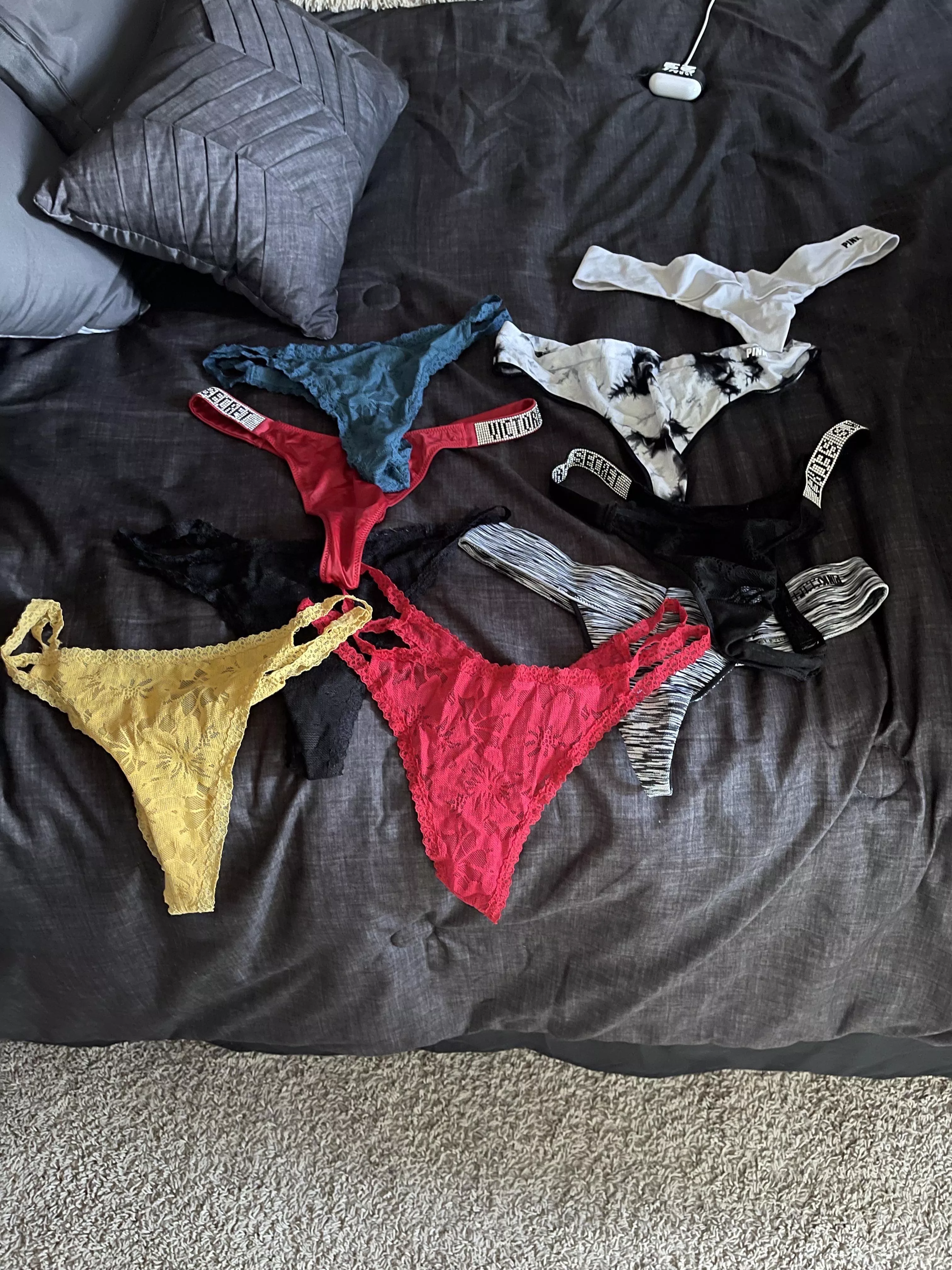 Which one of my wife’s panties should get it? posted by Consistent_Dirt6400