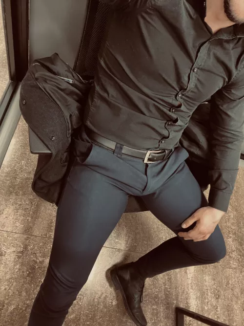 While with colegues making them feeling not comfy! Just let me know if this look fits your imagination! by TheManOnSuit1