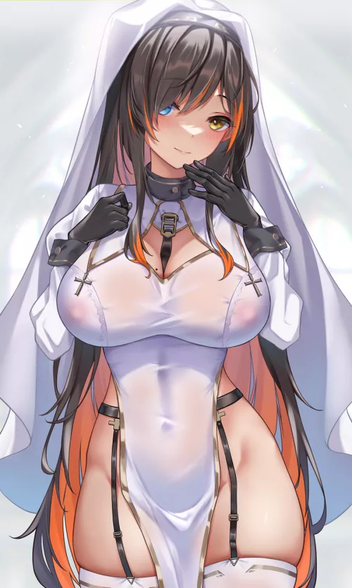 White Lewd Nun by CheetahSperm18