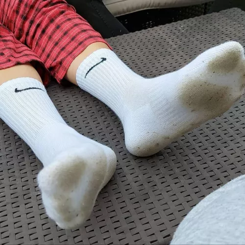 white nike socks by ftwfc
